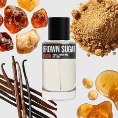 Brown Sugar scent notes — vanilla, brown sugar, amber, tonka, musk, inspired by Kayali Vanilla 28 – Larcin