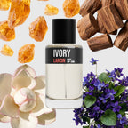 Ivory scent notes — ambrette, violet, magnolia, sandalwood, cedar, musk, inspired by Byredo Mojave Ghost – Larcin