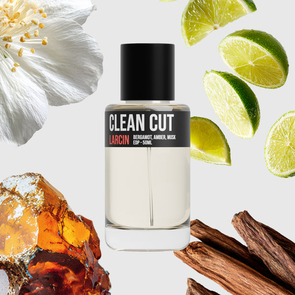 Clean Cut scent notes — bergamot, citrus, crisp woods, dry musk, inspired by Le Labo Bergamote 22 – Larcin