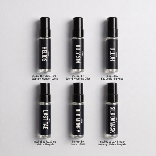 Dealer's Choice perfume sample set: six 5ml Larcin bestsellers and wildcards
