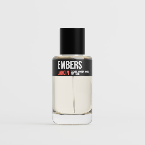 Embers 50ml extrait de parfum bottle, inspired by Maison Margiela By the Fireplace – Larcin