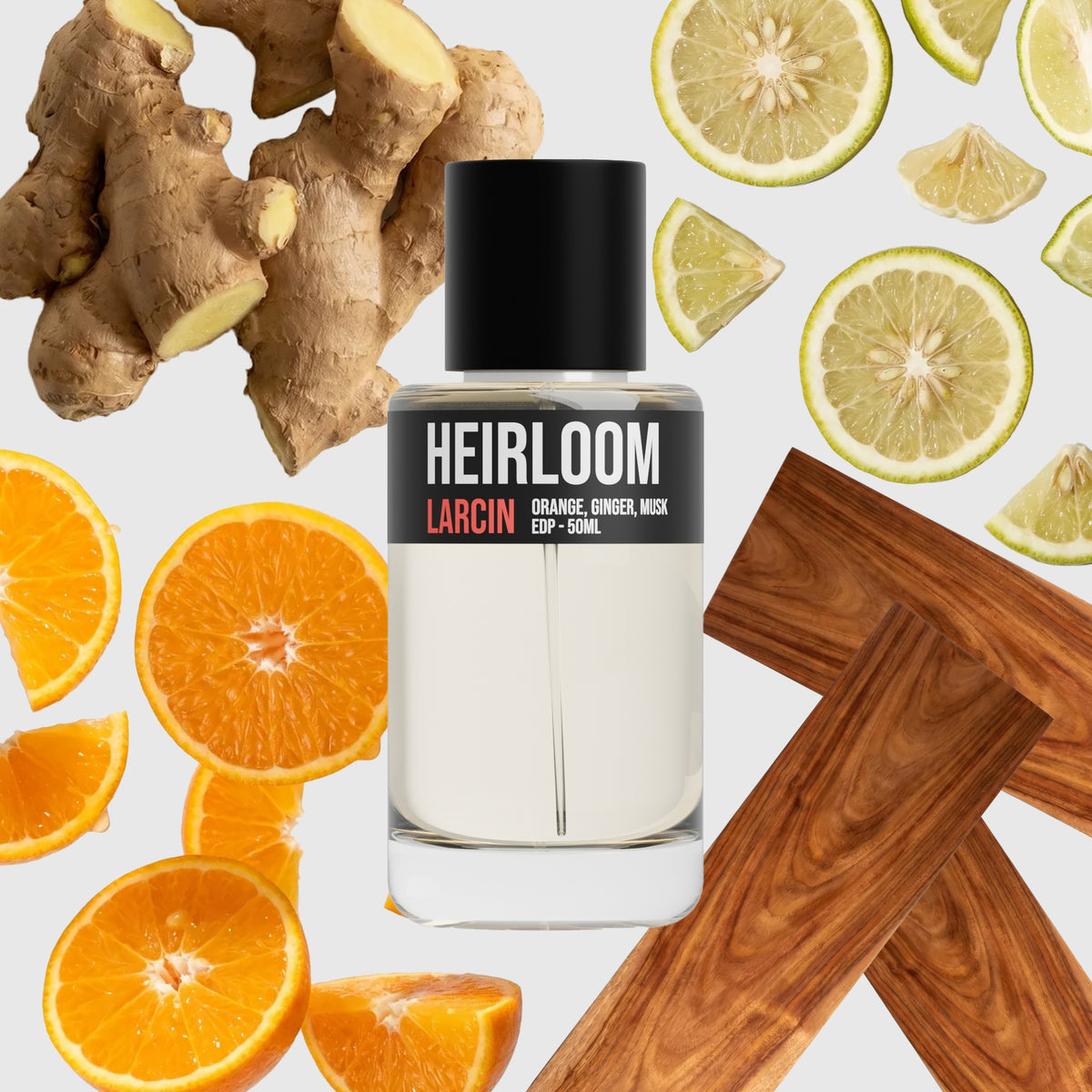 Heirloom scent notes — pear, citrus, clean musk, creamy woods, inspired by Ex Nihilo Blue Talisman – Larcin